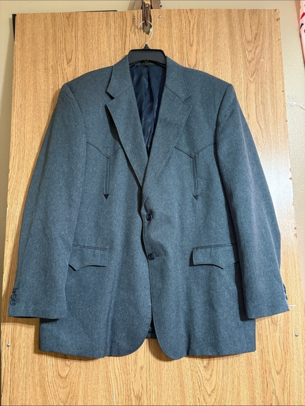 Circle S. Western Men's Charcoal Gray Two-Button Sport Coat Blazer